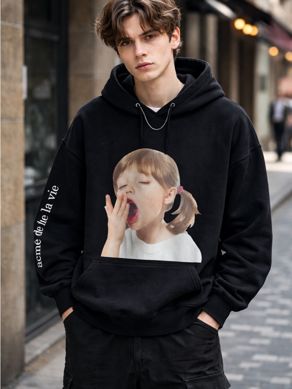 ACME DE LA VIE LITTLE GIRL YAWNING HOODIES SIZE 1